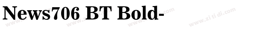 News706 BT Bold字体转换